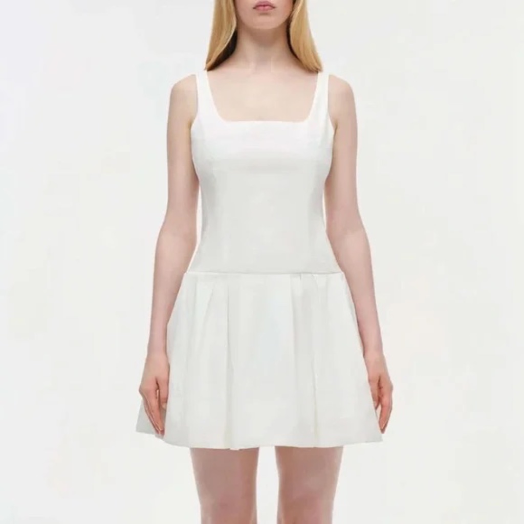 Nwt $495 Simkhai White Lucy Sleeveless Mini Dress Size 4